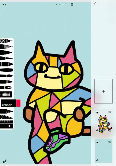 Tayasui Sketchesで猫の画像を編集